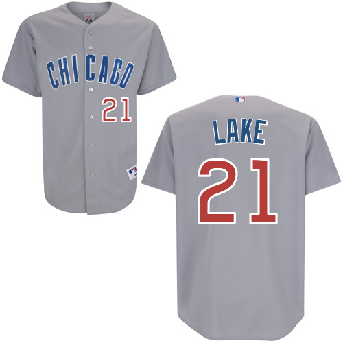 Chicago Cubs 21# Lake Grey Authentic Personalized Road  Jersey