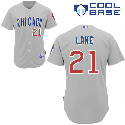 Chicago Cubs 21# Lake Grey Authentic Personalized Road cool Jersey