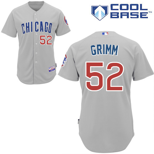 Chicago Cubs 52# Grimm Grey Authentic Personalized Road cool Jersey