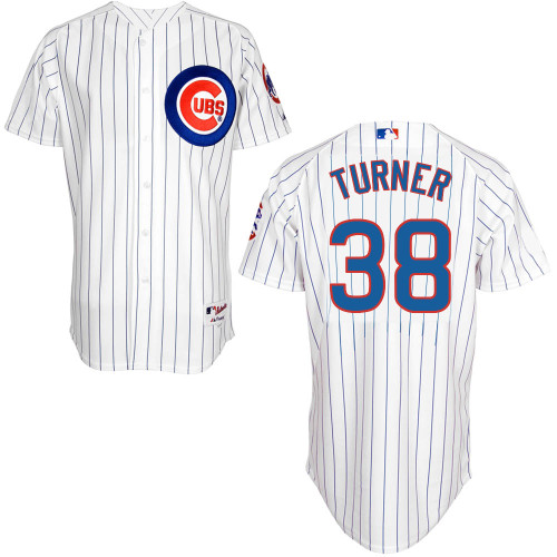 Chicago Cubs 38# Turner White Authentic Personalized Home Jersey