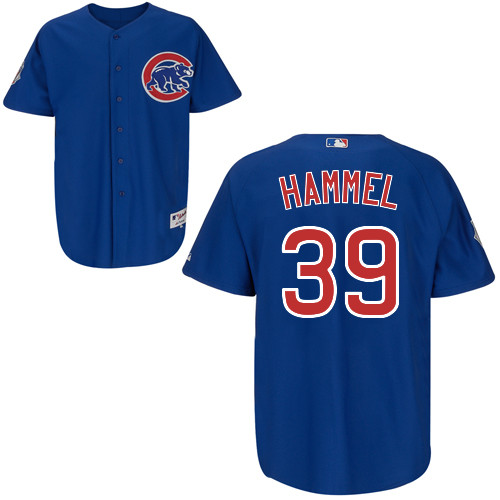 Chicago Cubs 39# Hammel Blue Authentic Personalized Alternate Jersey