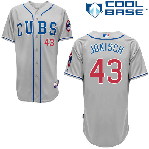 Chicago Cubs 43# Jokisch Grey Authentic Personalized Road cool Jersey-2