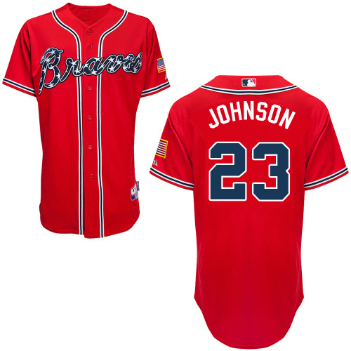 Atlanta Braves #23 Johnson Gonzalez Red Authentic Personalized Alternate Jersey