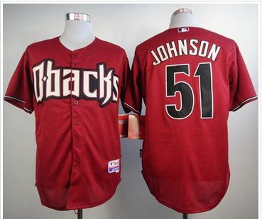Arizona Diamondbacks #51 Randy Johnson Red Cool Base Stitched Baseball Jersey