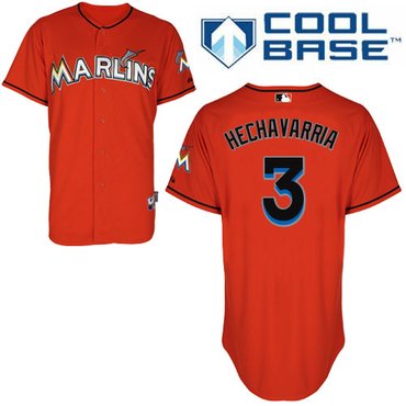 Miami Marlins#3Adeiny HECHAVARRIA 2015 Cool Base Giancarlo Stanton Alternate red Jersey