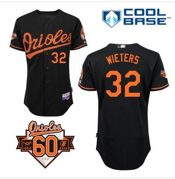 Baltimore Orioles #32 Matt Wieters Black Cool Base Stitched Baseball Jersey