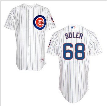 Chicago Cubs #68 Jorge Soler White Home Cool Base Stitched Baseball Jersey