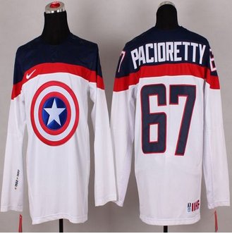 Olympic Team USA #67 Max Pacioretty White Captain America Fashion Stitched NHL jersey