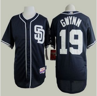 San Diego Padres #19 Tony Gwynn Navy Blue Cool Base Stitched Baseball Jersey San Diego Padres #19 Tony Gwynn Navy Blue Cool Base Stitched Baseball Jersey
