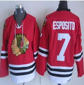 Chicago Blackhawks #7 Tony Esposito Red CCM Throwback Stitched NHL Jersey Chicago Blackhawks #7 Tony Esposito Red CCM Throwback Stitched NHL Jersey
