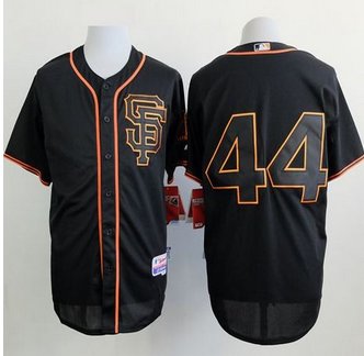 San Francisco Giants #44 Willie McCovey Black Alternate Cool Base Stitched Baseball Jersey