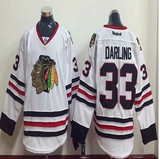 Chicago Blackhawks #33 Scott Darling White Stitched NHL Jersey