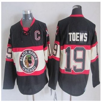 Chicago Blackhawks #19 Jonathan Toews Black Third CCM Stitched NHL Jersey