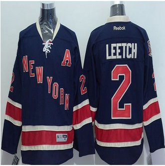 New York Rangers #2 Brian Leetch Dark Blue Third Stitched NHL Jersey