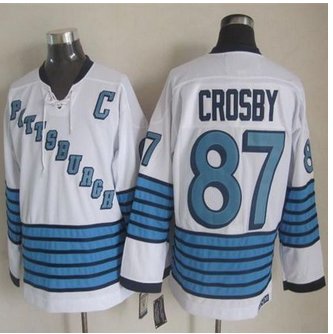 Pittsburgh Penguins #87 Sidney Crosby White-Light Blue CCM Throwback Stitched NHL jersey Pittsburgh Penguins #87 Sidney Crosby White-Light Blue CCM Throwback Stitched NHL jersey