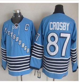 Pittsburgh Penguins #87 Sidney Crosby Light Blue CCM Throwback Stitched NHL Jersey Pittsburgh Penguins #87 Sidney Crosby Light Blue CCM Throwback Stitched NHL Jersey