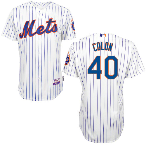 New York Mets #40 Colon White 2015 Authentic Personalized Home Jersey