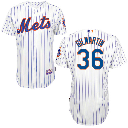 New York Mets #36 Gilmartn White 2015 Authentic Personalized Home Jersey