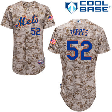 New York Mets #52 Torres Authentic Personalized Alternate Camo Jersey