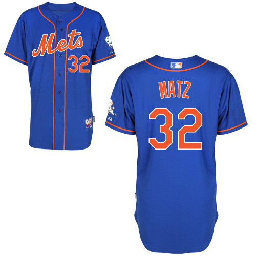 New York Mets #32 Matz Blue Authentic Personalized Alternate Home Jersey