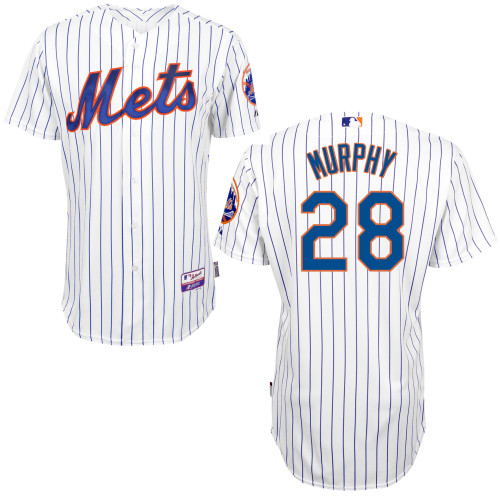 New York Mets #28 Murphy White 2015 Authentic Personalized Home Jersey