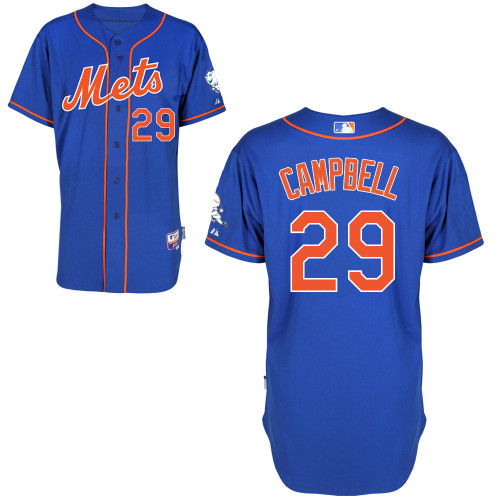 New York Mets #29 Campbll Blue Authentic Personalized Alternate Home Jersey