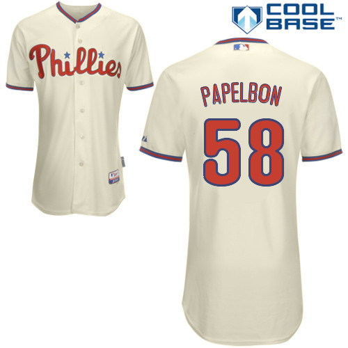 Philadelphia Phillies 2015#58 Papelbon Personalized Home Beige Jersey
