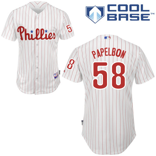 Philadelphia Phillies 2015#58 Papelbon Personalized Home White Jersey