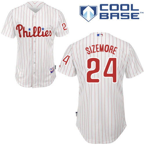 Philadelphia Phillies 2015#24 Sizemore Personalized Home White Jersey
