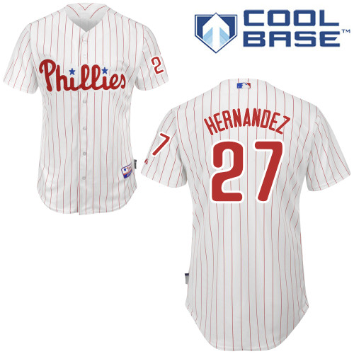 Philadelphia Phillies 2015#27 Hernandez Personalized Home White Jersey