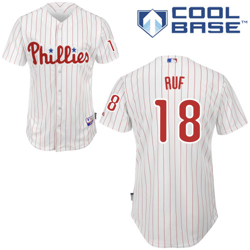 Philadelphia Phillies 2015#18 Ruf Personalized Home White Jersey