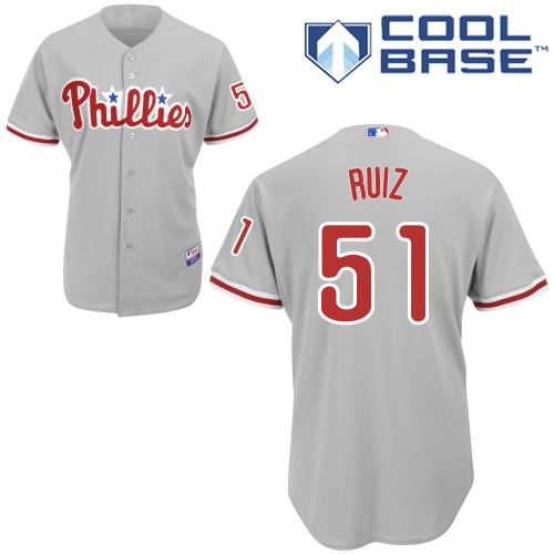 Philadelphia Phillies 2015#51 Ruiz Personalized Home Gray Jersey