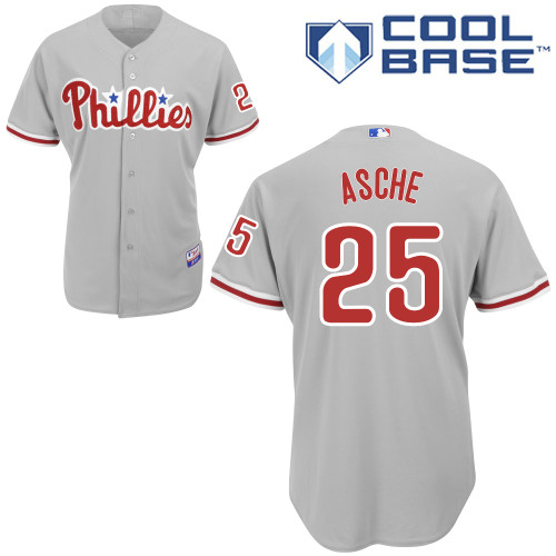 Philadelphia Phillies 2015#25 Asche Personalized Home Gray Jersey