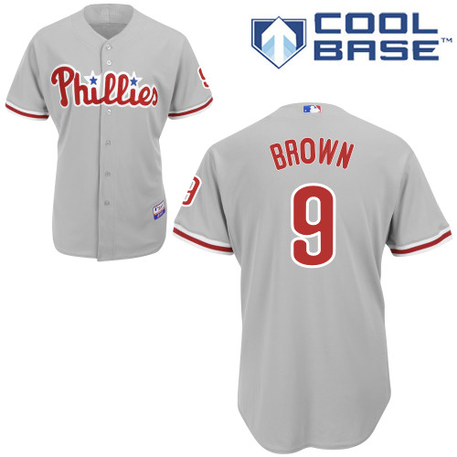 Philadelphia Phillies 2015#9 Brown Personalized Home Gray Jersey