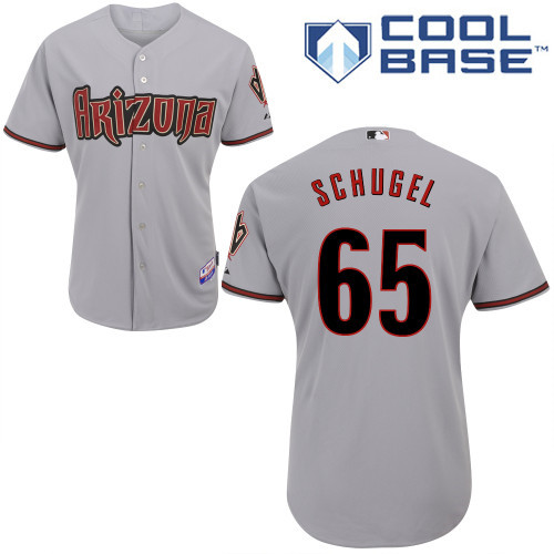 Arizona Diamondbacks #65 Schugel Grey Authentic Personalized Road cool Jersey