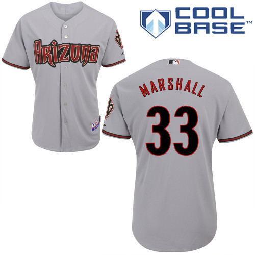 Arizona Diamondbacks #33 Marshall Grey Authentic Personalized Road cool Jersey
