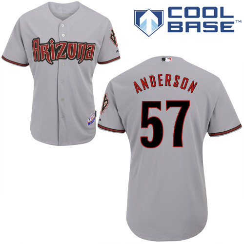 Arizona Diamondbacks #57 Anderson Grey Authentic Personalized Road cool Jersey