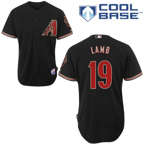 Arizona Diamondbacks #19 Lamb Black Authentic Personalized Alternate Home cool Jersey