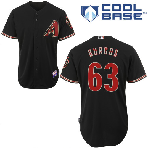 Arizona Diamondbacks #63 Burgos Black Authentic Personalized Alternate Home cool Jersey