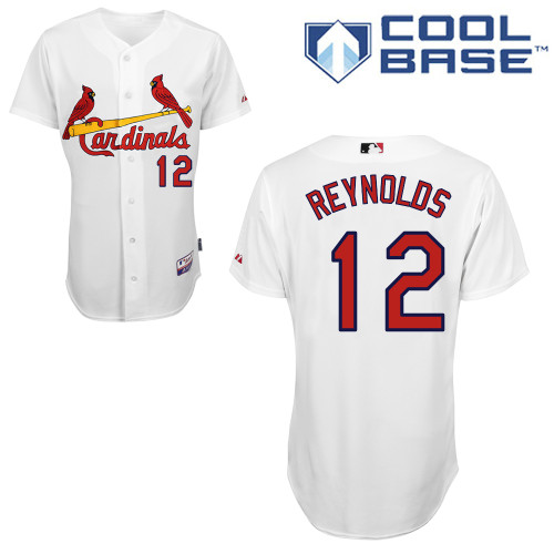 St.Louis Cardinals #12 Reynolds White  Baseball Jersey