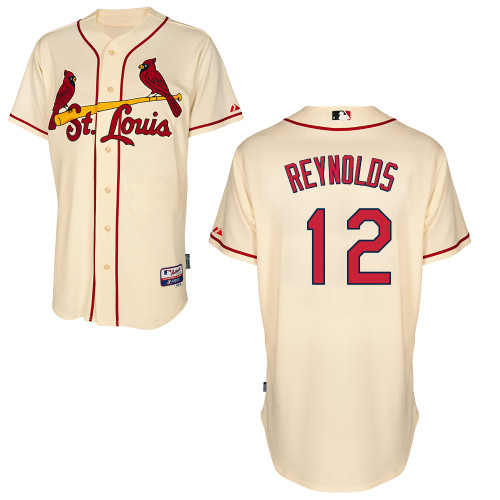 St.Louis Cardinals #12 Reynolds Beige  Baseball Jersey