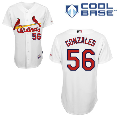 St.Louis Cardinals #56 Gonzales White  Baseball Jersey