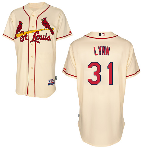 St.Louis Cardinals #31 Lynn Beige  Baseball Jersey