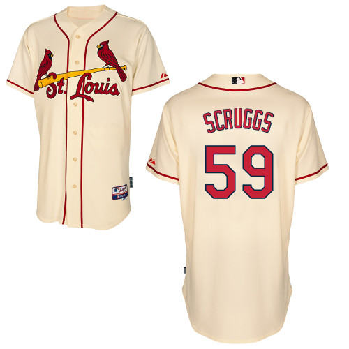 St.Louis Cardinals #59 Scruggs Beige  Baseball Jersey