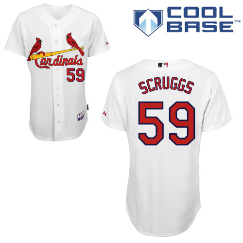 St.Louis Cardinals #59 Scruggs White Baseball Jersey St.Louis Cardinals #59 Scruggs White Baseball Jersey