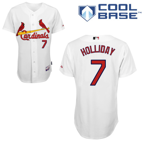 St.Louis Cardinals #7 Holliday White  Baseball Jersey