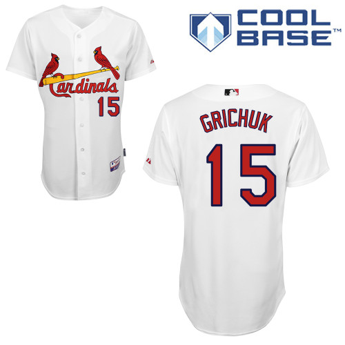 St.Louis Cardinals #15 Grichuk White  Baseball Jersey