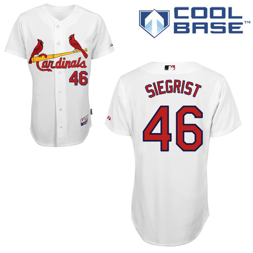 St.Louis Cardinals #46 Siegrist White  Baseball Jersey