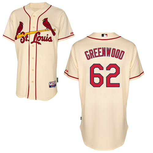 St.Louis Cardinals #62 Greenwood Beige  Baseball Jersey