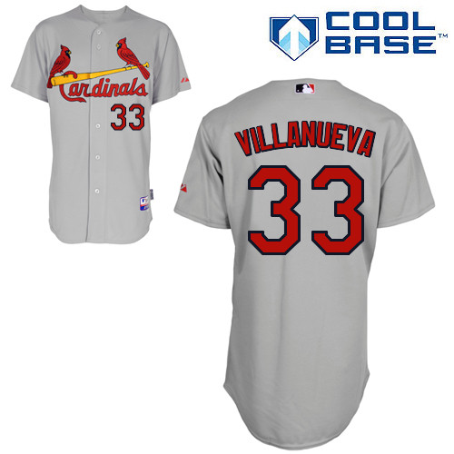 St.Louis Cardinals #33 Villanueva Gray  Baseball Jersey
